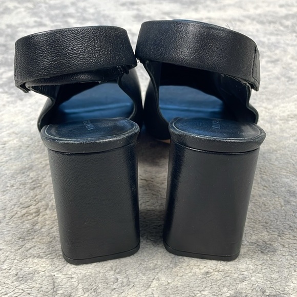 Vince Hartley Slingback Peep Toe Heels Booties Black Leather Sz 11 - Picture 10 of 16